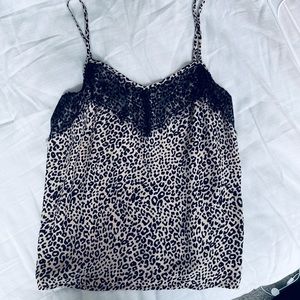 Animal Print Lace Blouse